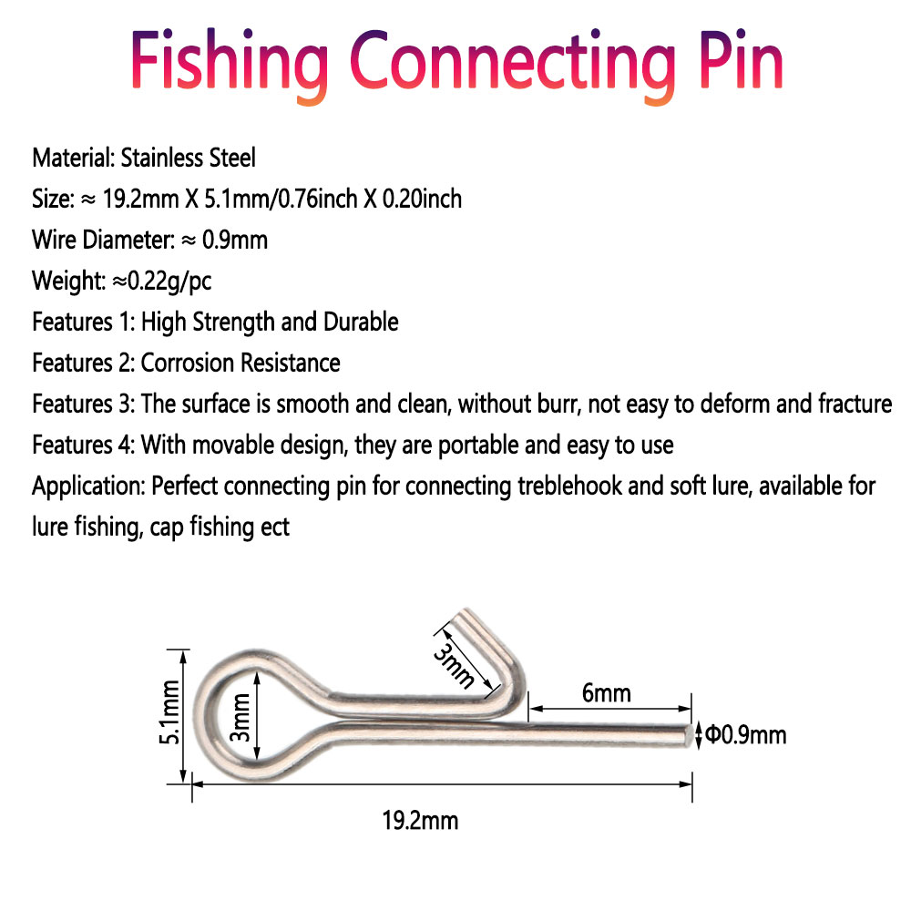 50/100 peças Pinos de Conexão  - Fishing Equipment Cheap avaliação e preço
