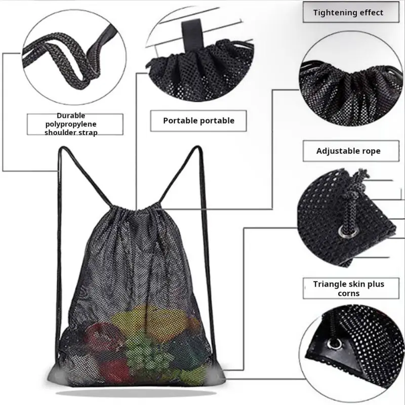 Mochila de malha com corda, bo - Fishing Equipment Bag avaliação e preço